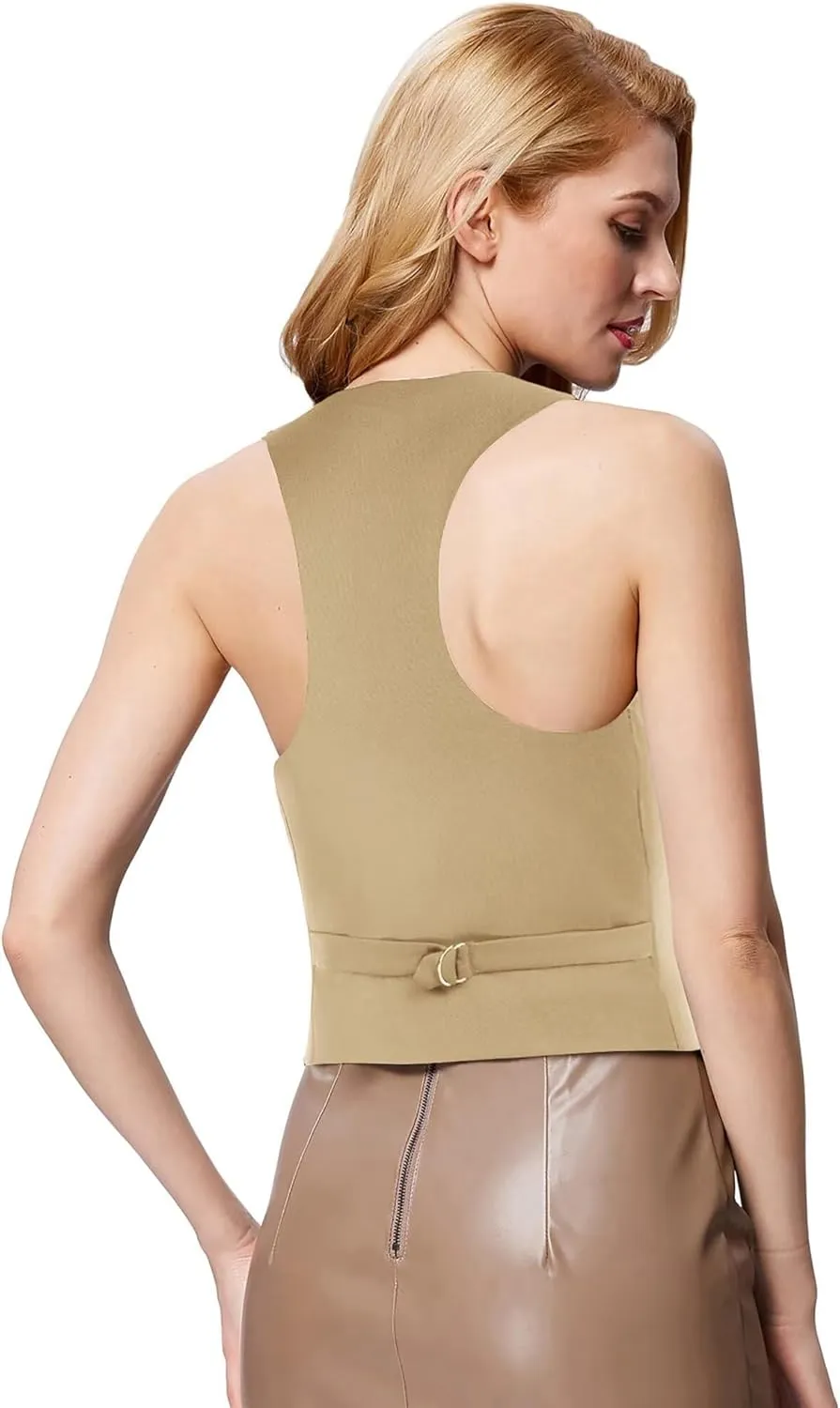 GRACE KARIN Womens Vest Top 2025 Trendy Academia Steampunk Waistcoat Racerback Vest BlazerRuns Small, Suggest Size Up