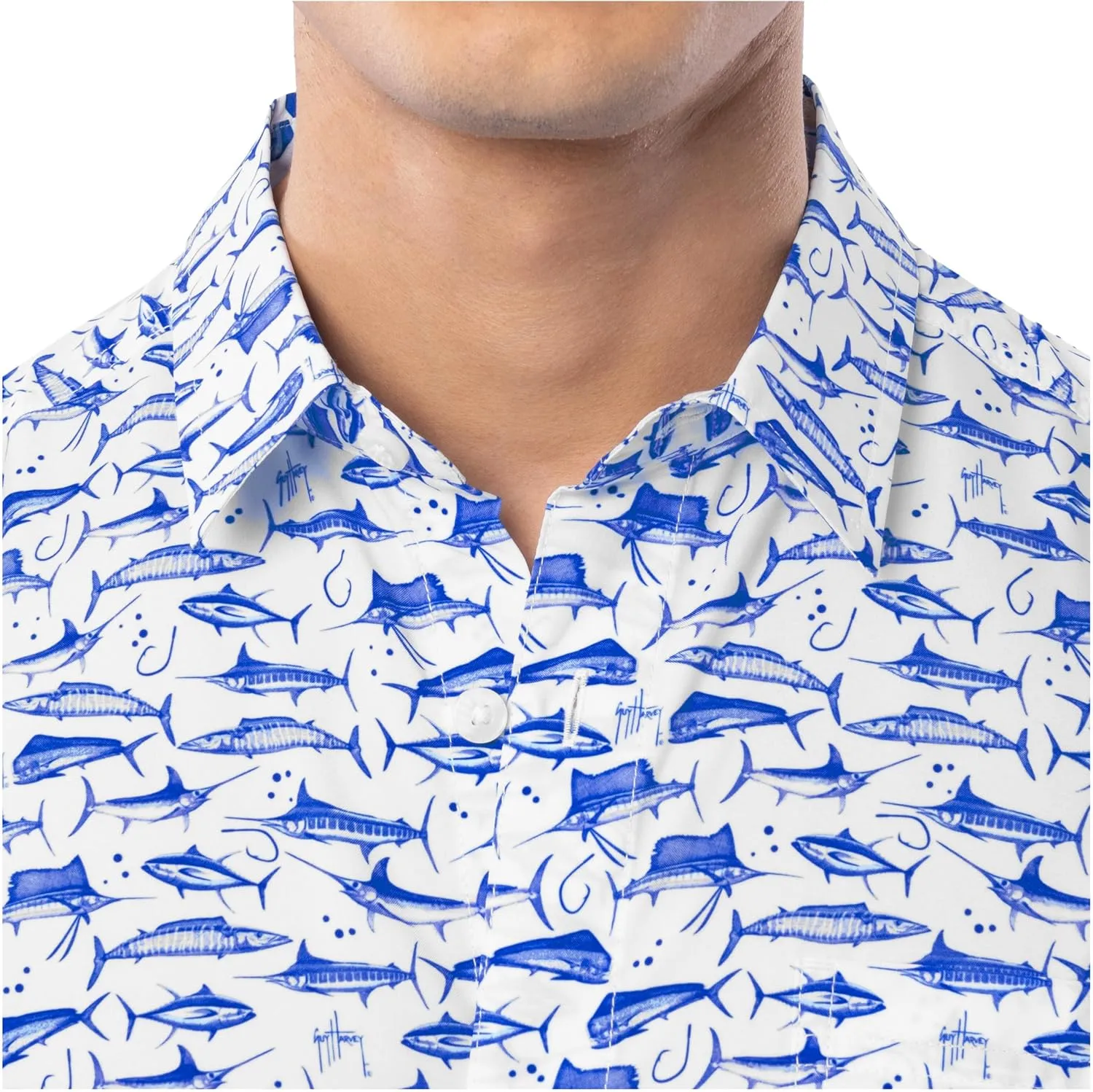 Guy Harvey Men's Short Sleeve Performance Fishing Shirt