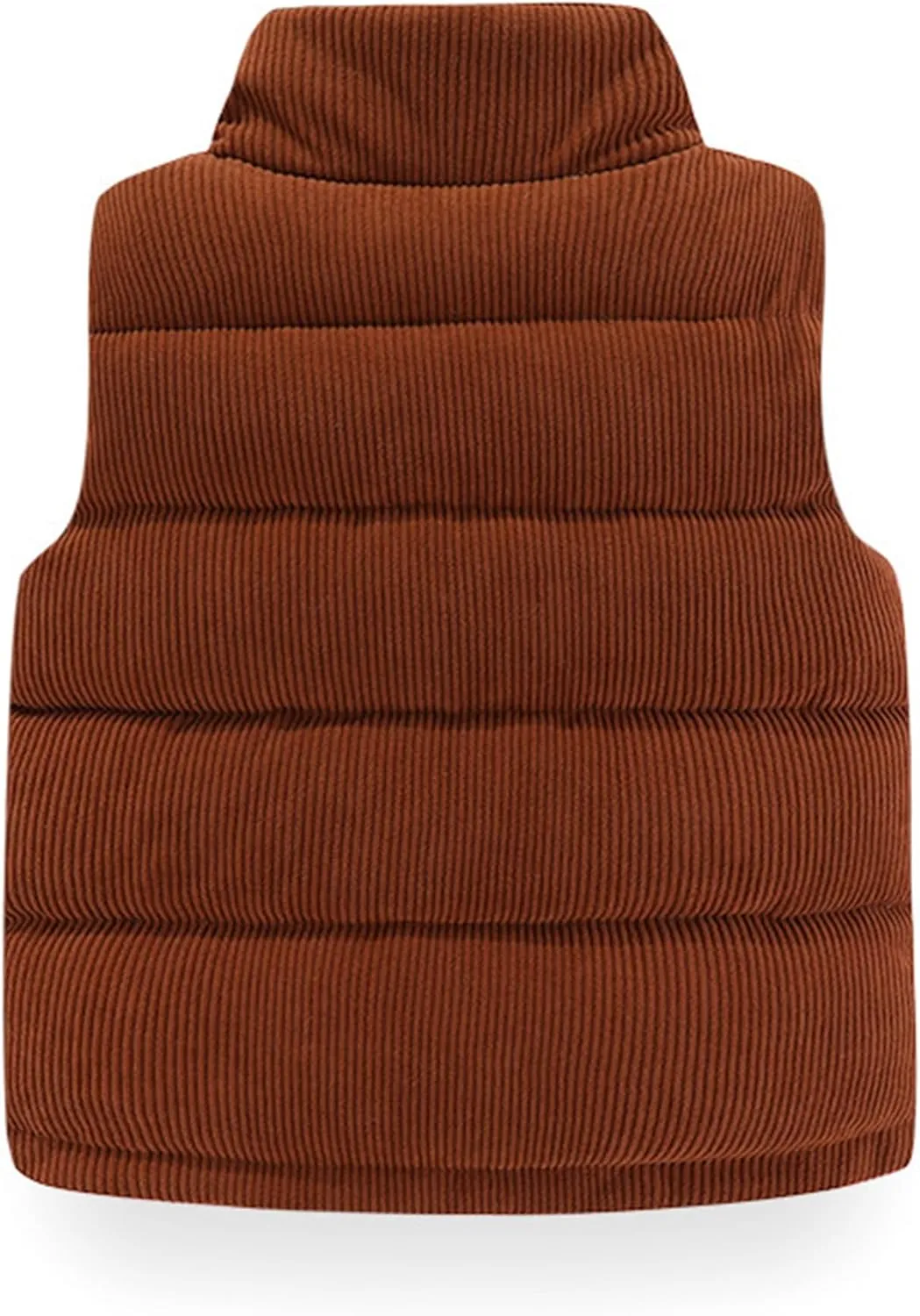 Happy Cherry Corduroy Vest for Toddler Baby Winter Warm Zip Up Sleeveless Jacket with Button Stand Collar Waistcoat 1-8Y