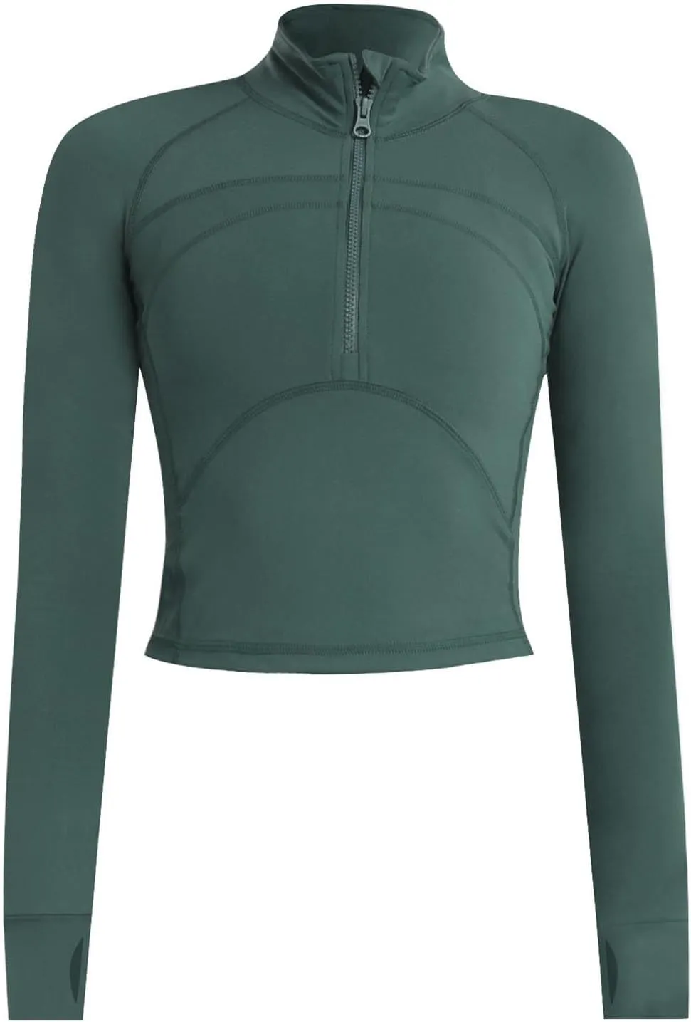 HGps8w Workout Shirts for Women Quick Dry Long Sleeve Crop Tops Slim Fit Running Athletic Sports T Shirt with Thumb Hole