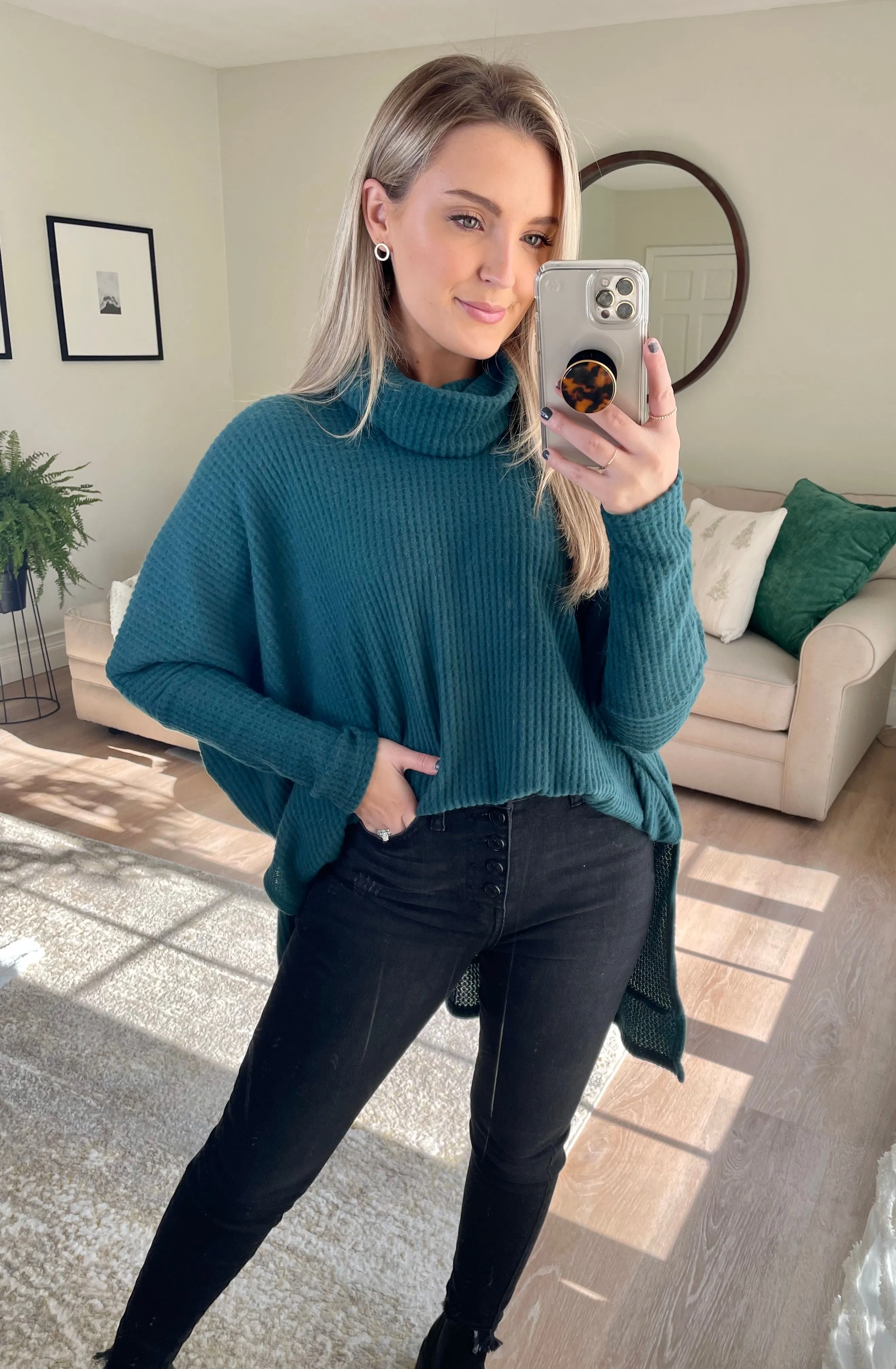 Hi-Low Turtleneck Thermal // Hunter Green