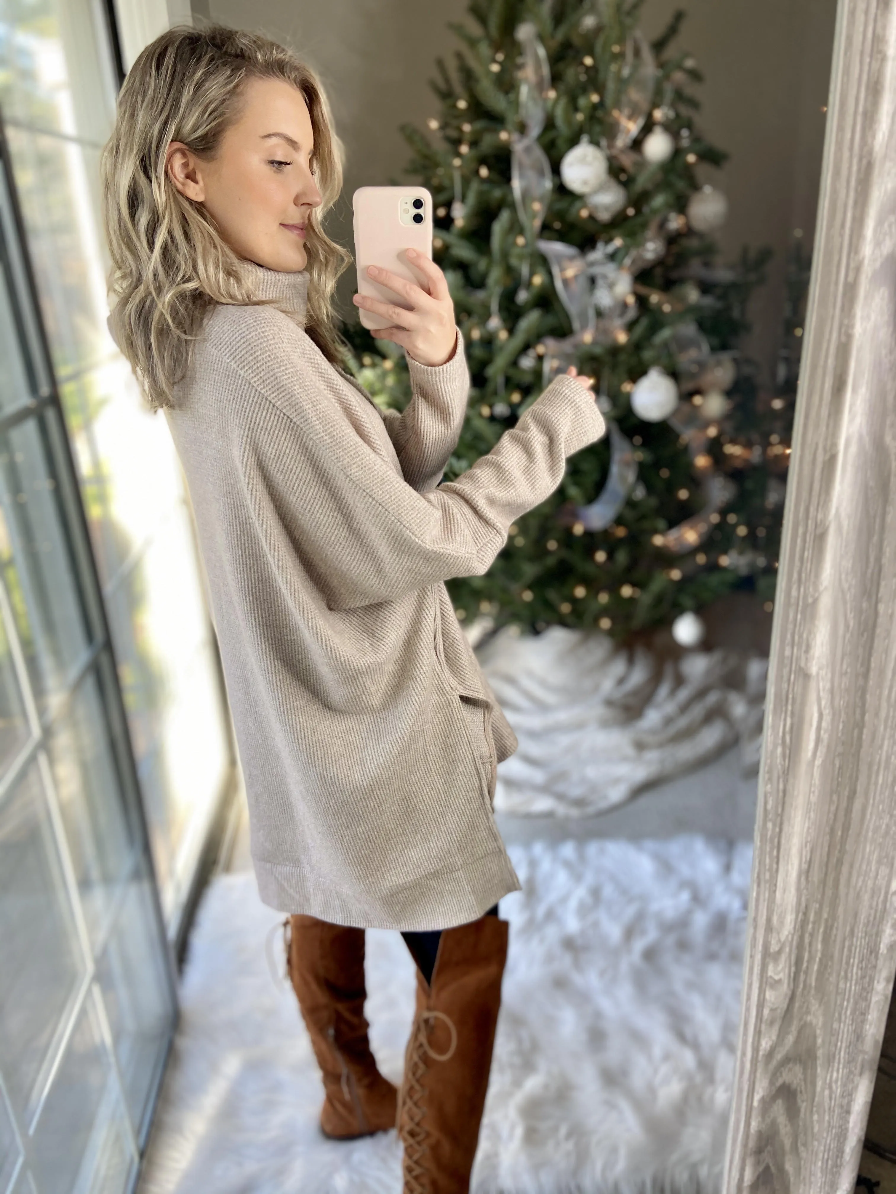 Hi-Low Turtleneck Thermal // Taupe