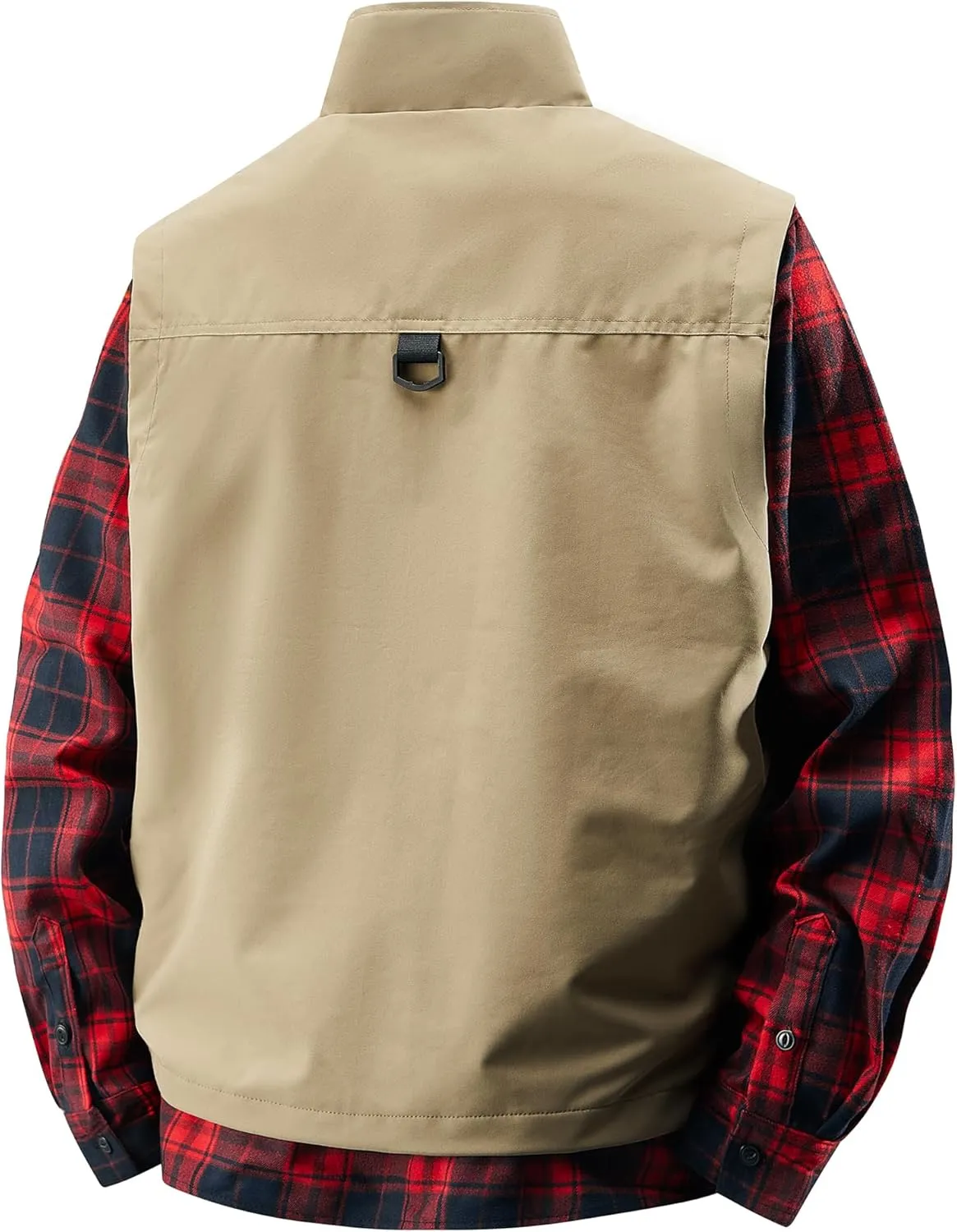 Hixiaohe Mens Vest Golf Outwear Windproof Lightweight Softshell Vest Photo Hiking Travel Work Sleeveless Jacket with Pockets
