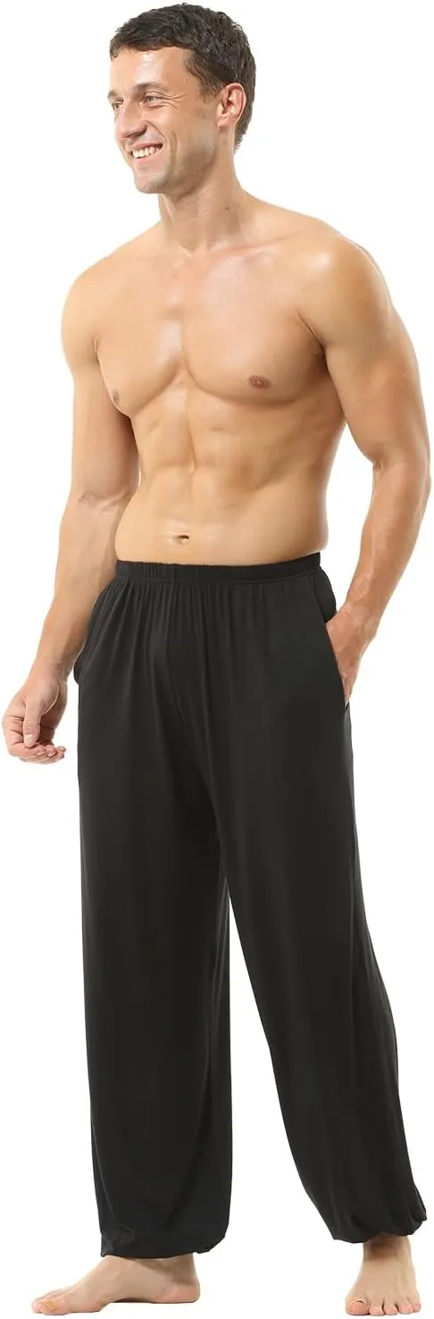 Hoerev Men Women Super Soft Yoga Pants Trousers Taiji Lounge Pant