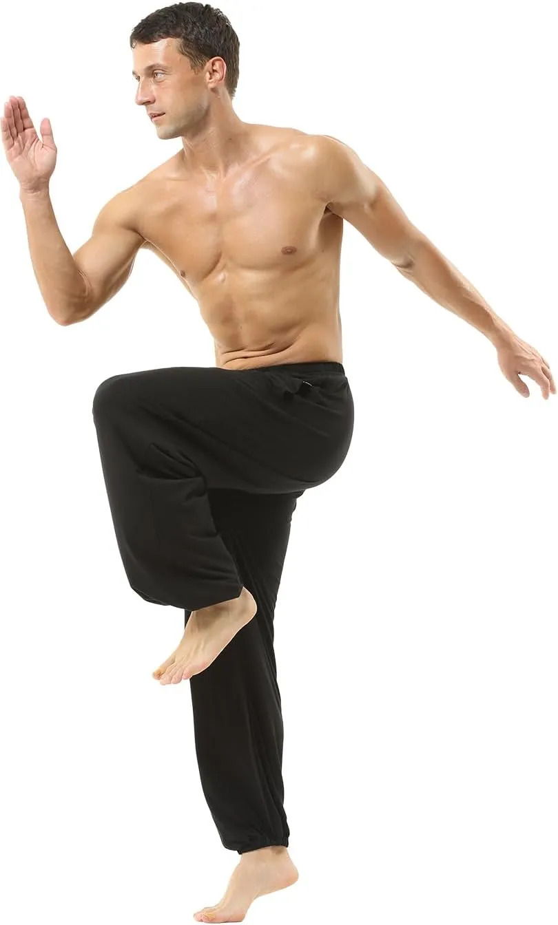 Hoerev Men Women Super Soft Yoga Pants Trousers Taiji Lounge Pant