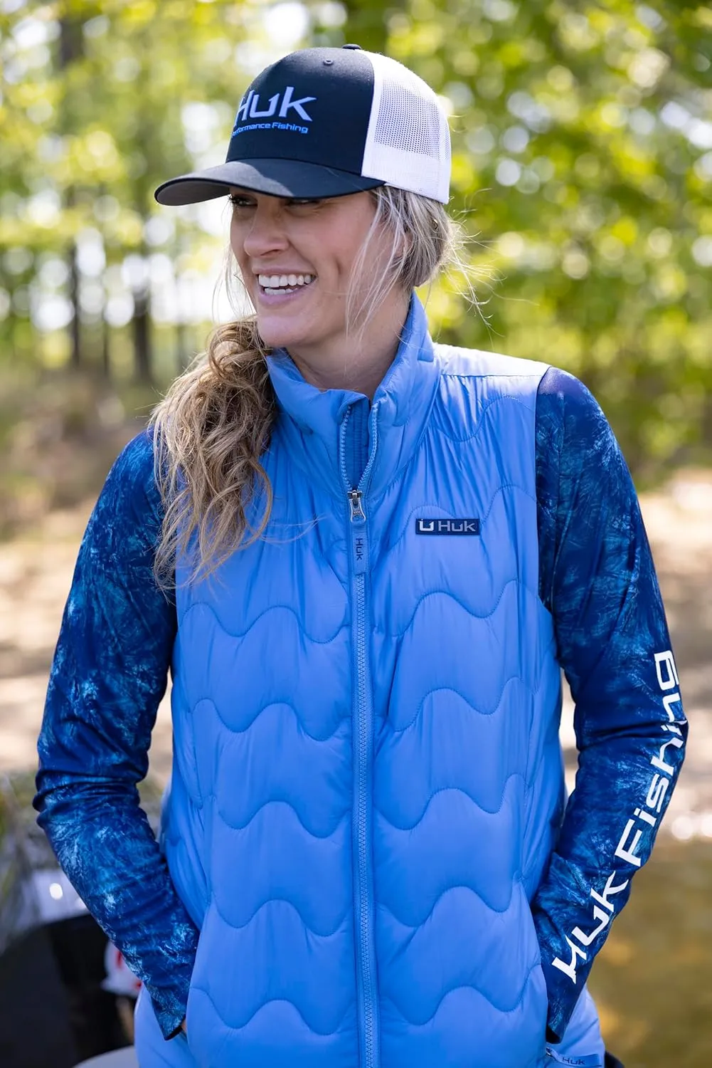 HUK Women's Wave, DWR Insulated Quilted Fishing Vest