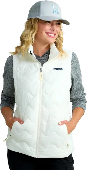 HUK Women's Wave, DWR Insulated Quilted Fishing Vest