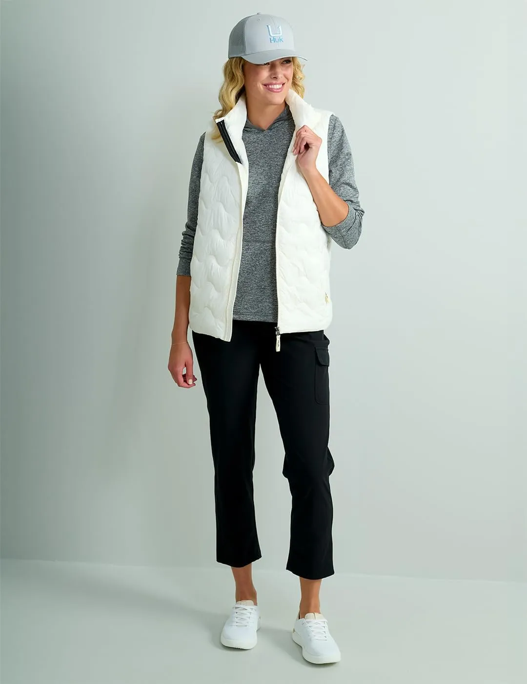HUK Women's Wave, DWR Insulated Quilted Fishing Vest
