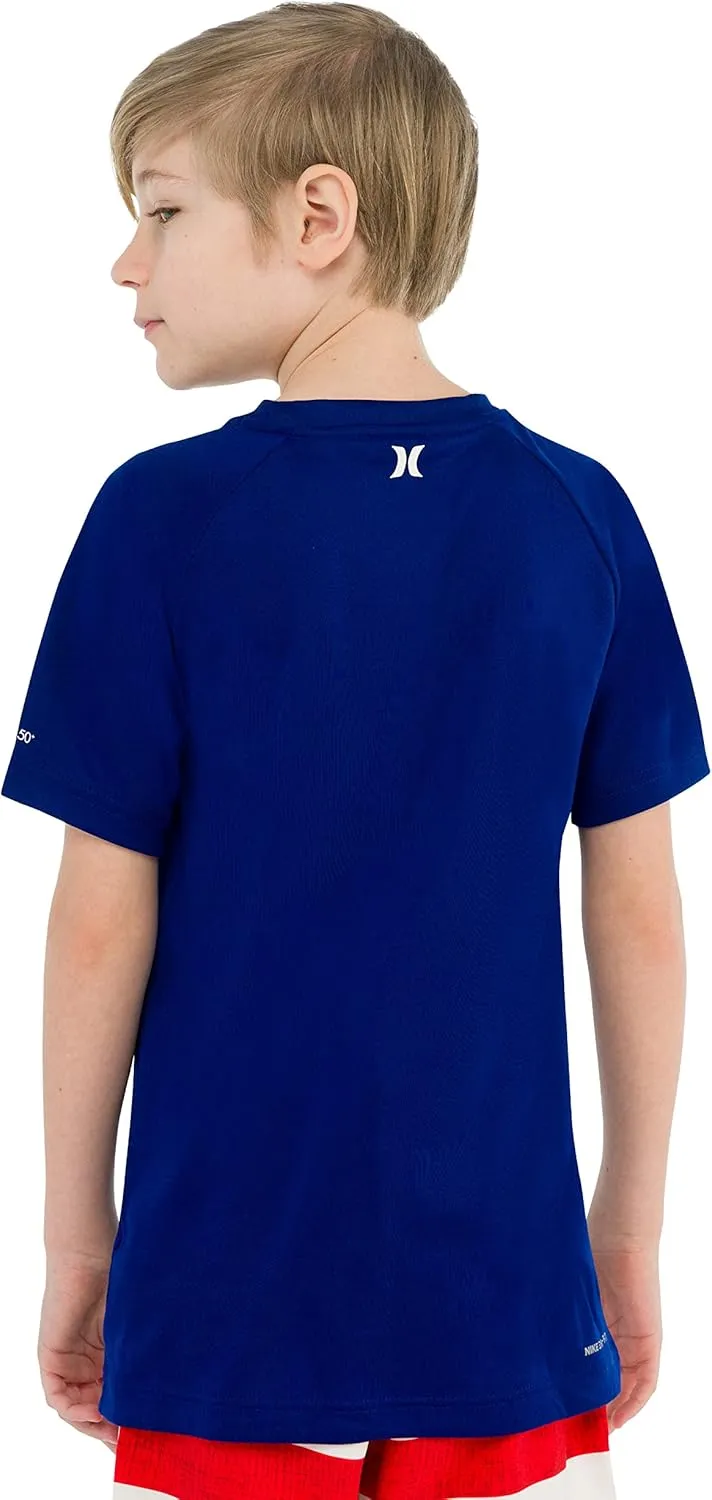 Hurley Boys' UPF 50  Rash Guard Swim Shirt