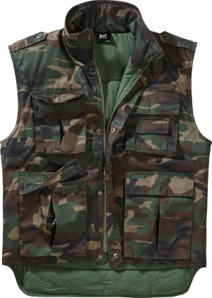 Individual Wear Men's Ranger Utility Vest - Lightly Padded Outdoor Full-Zip Sleeveless Jacket with Stand-Up Collar