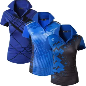 jeansian Women's 3 Packs Outdoor Sport Dry Fit Polo Tee Poloshirt Tshirt Golf TennisT-Shirt SWT251