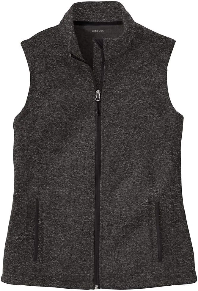 Joe's USA Ladies Sweater Fleece Vest in Sizes XS-4XL