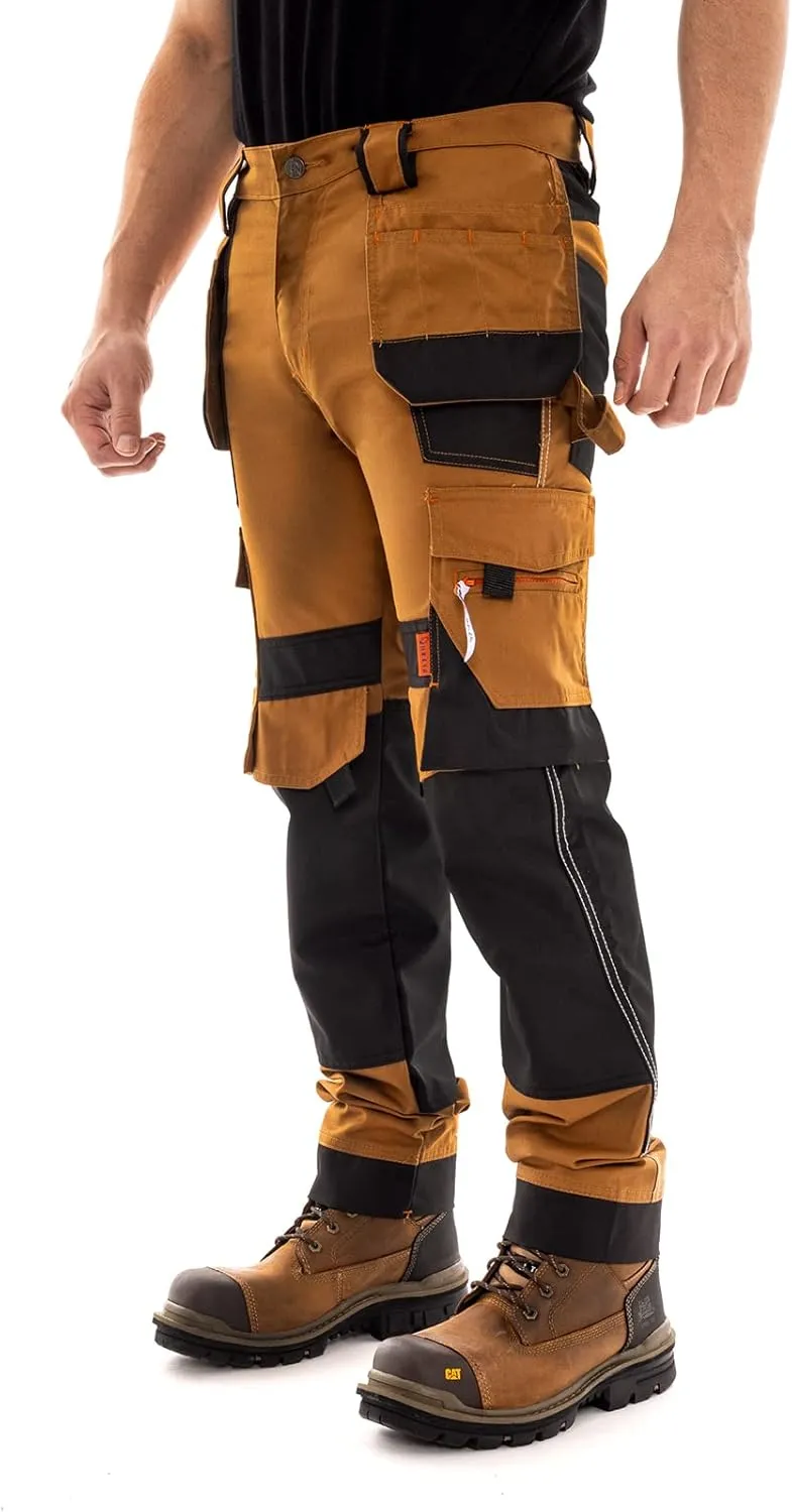 Juicy Trendz Men's Heavy Duty Work Cargo Pants  Reinforced Knees, Multi-Pocket Trousers for Construction & Mechanics