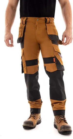 Juicy Trendz Men's Heavy Duty Work Cargo Pants  Reinforced Knees, Multi-Pocket Trousers for Construction & Mechanics