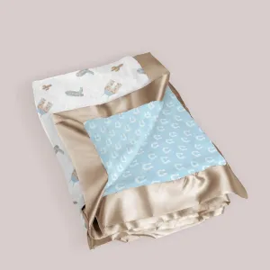 Jujube Ultra-Soft Thick Reversible Baby Blanket | Howdy Partner Blue