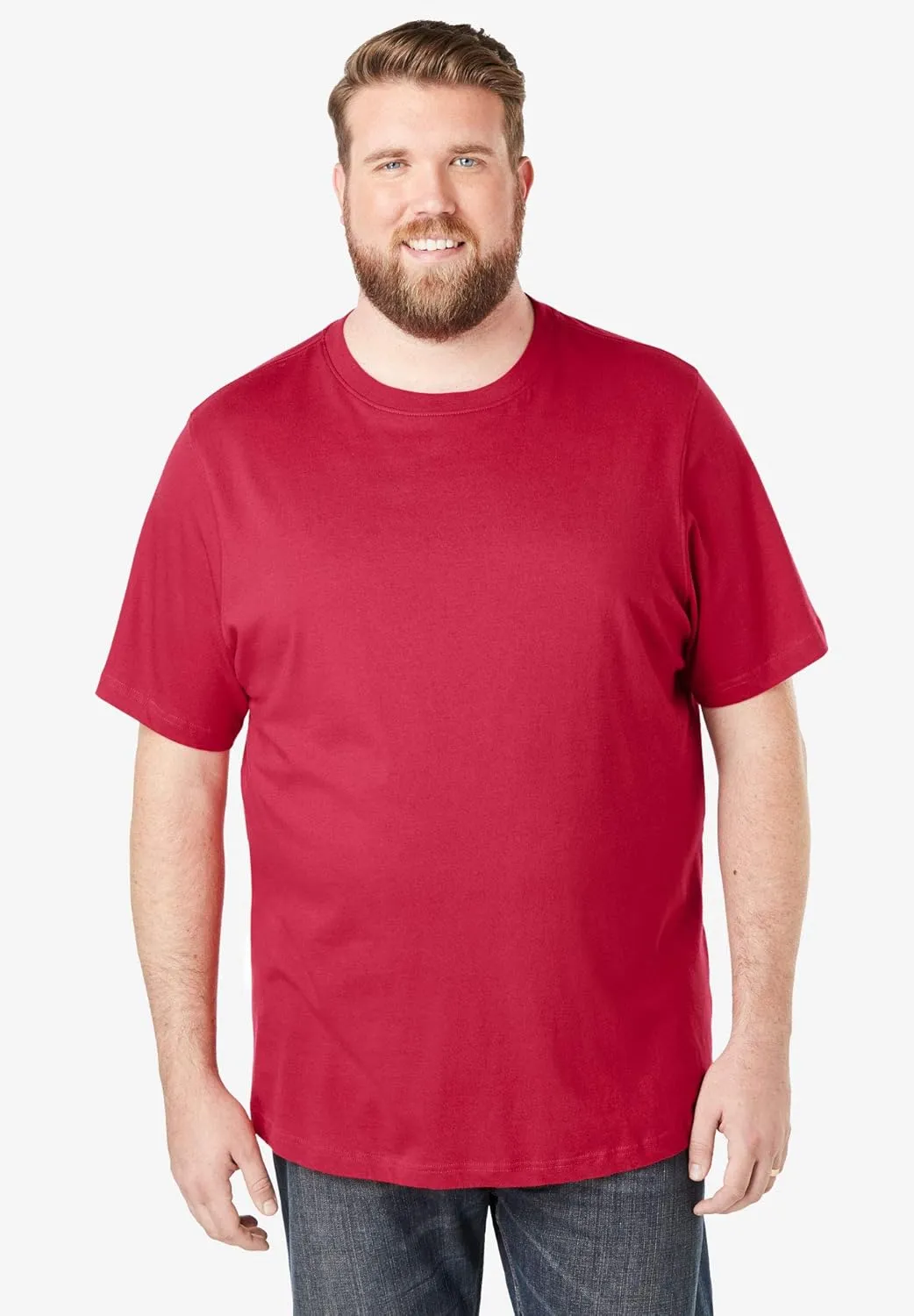 KingSize Men's Big & Tall Shrink-Less Lightweight Crewneck T-Shirt