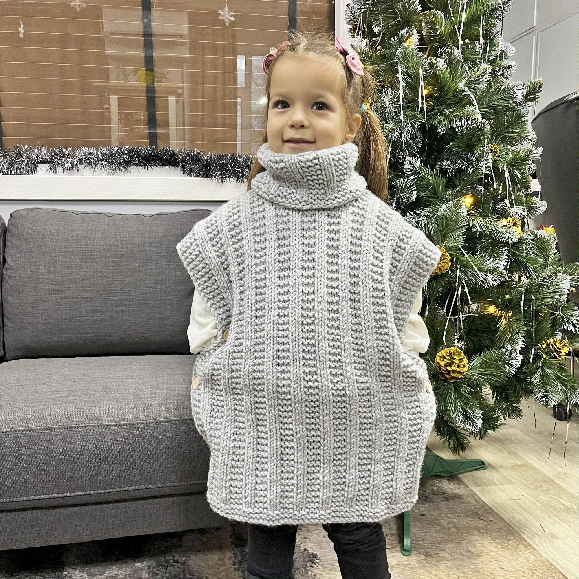Knitting Children's Vest pattern, US standard terms, Skill level beginner
