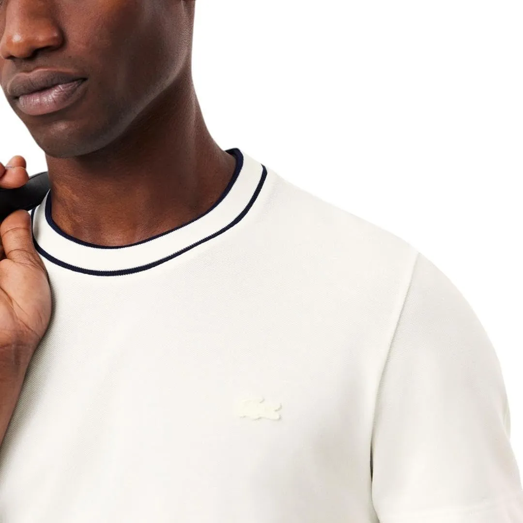 Lacoste Men's Piqu Stripe Collar T-Shirt