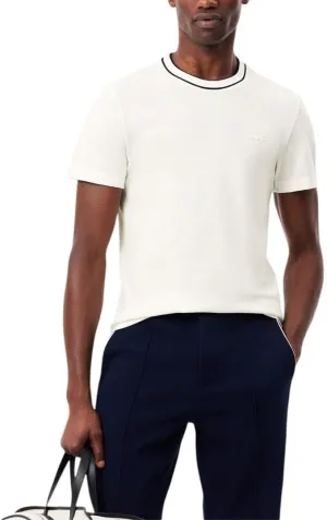 Lacoste Men's Piqu Stripe Collar T-Shirt