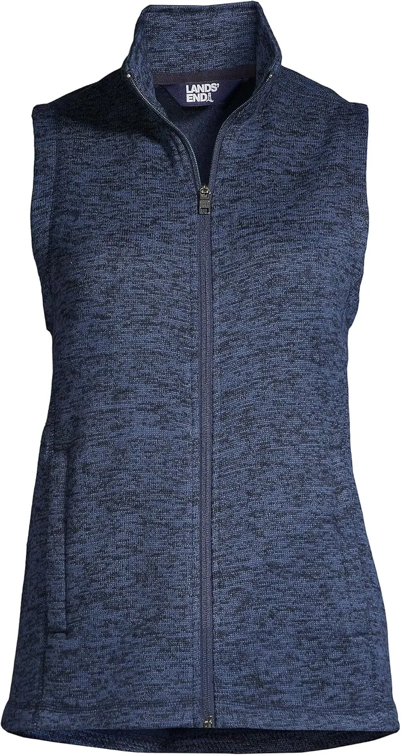 Lands' End Women's Sweater Fleece Vest