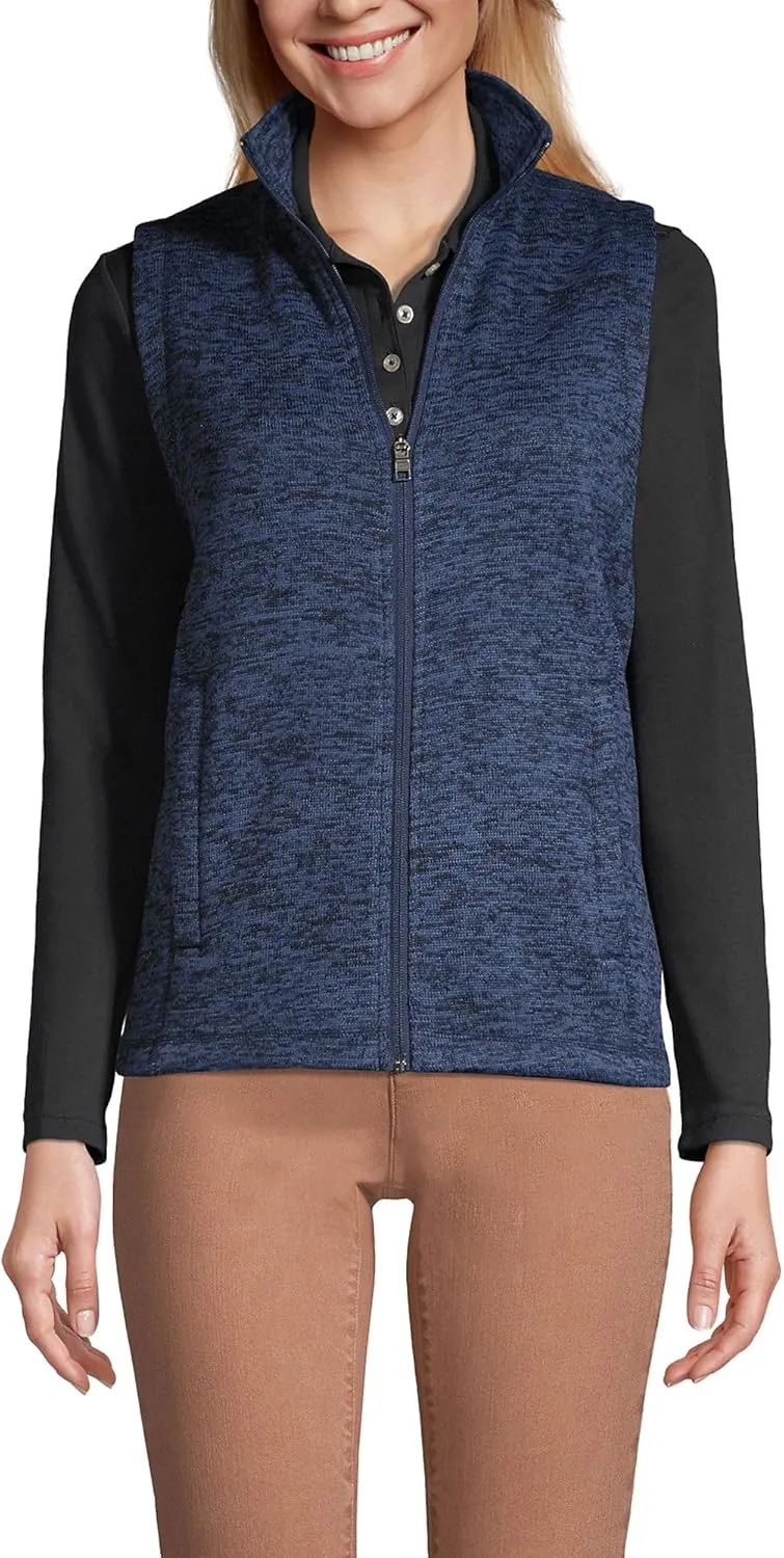 Lands' End Women's Sweater Fleece Vest