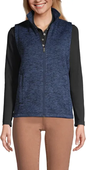 Lands' End Women's Sweater Fleece Vest