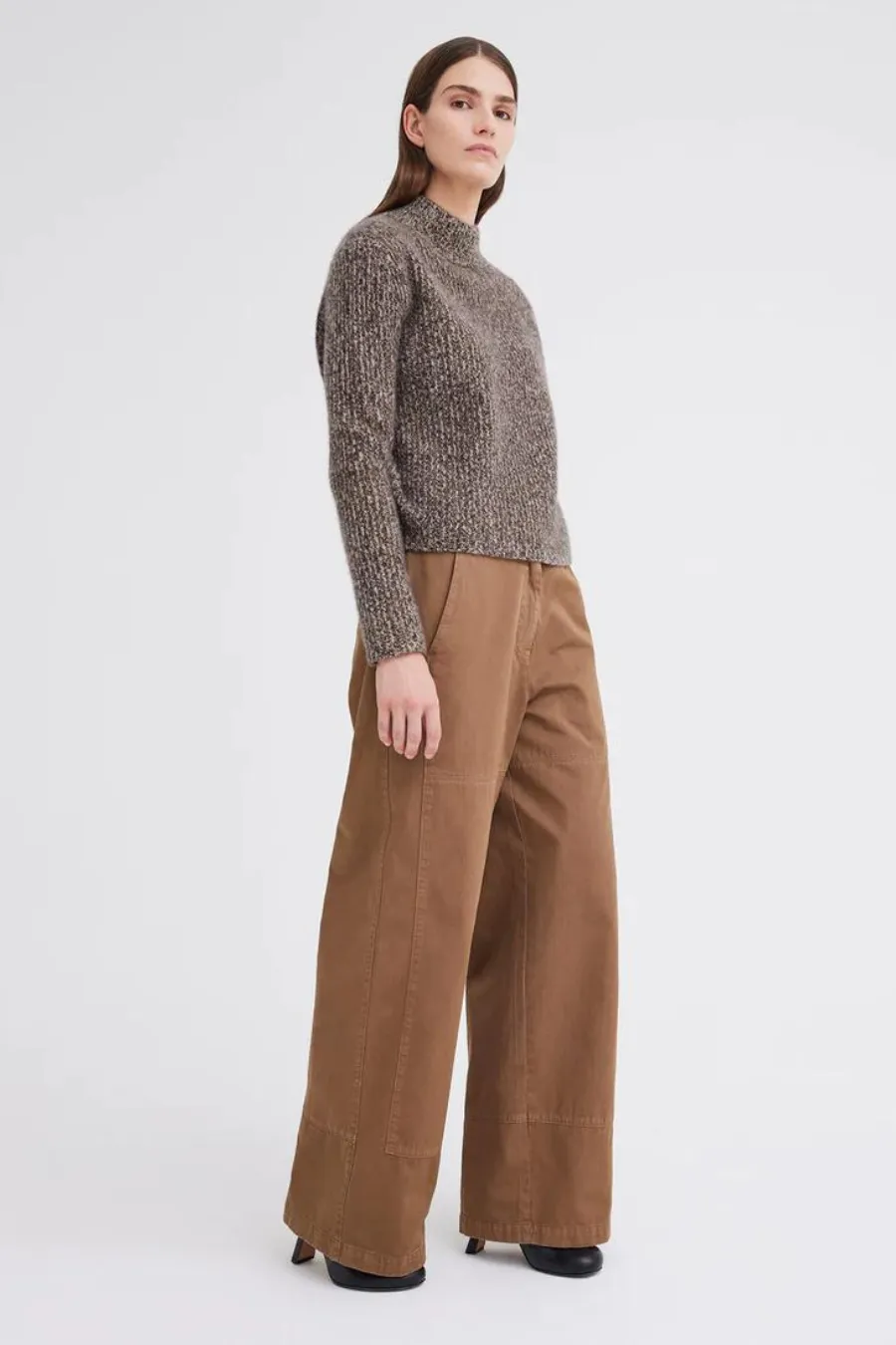 Lanny Cashmere Sweater Volcanic/ Flaxen/ Camel