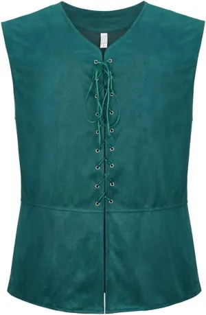 Lehauya Men's Pirate Vest Renaissance Vest Costume Pirate Costumes Medieval Steampunk Gothic Waistcoat
