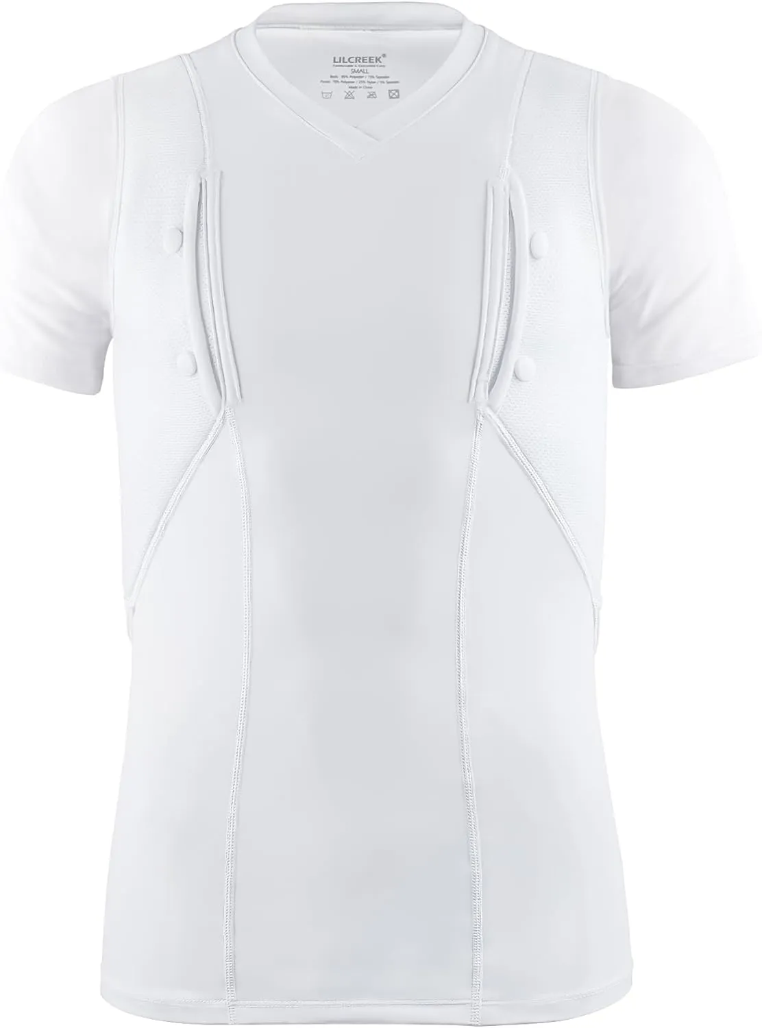 Lilcreek Concealed Carry Shirt for Men, Tactical Short Sleeve Tee with Holster Pockets & Stretch Fabric