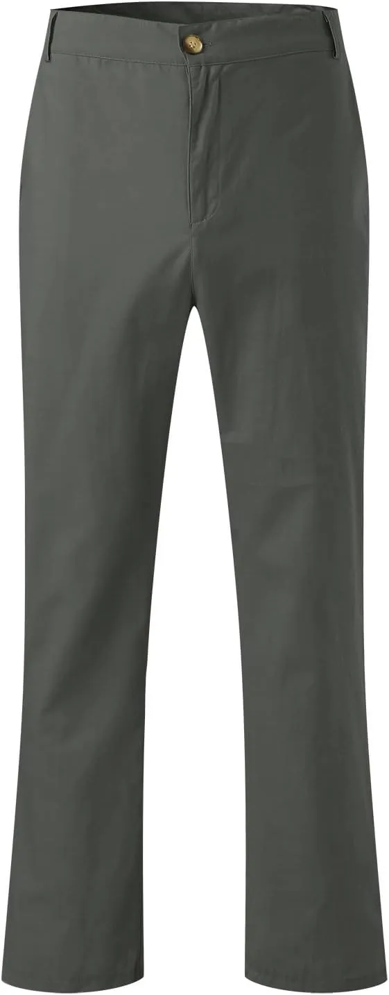 Linen Pants for Men Big and Tall Summer Elastic Waist Drawstring Beach Athletic Pants for Workout, Jogging, Running