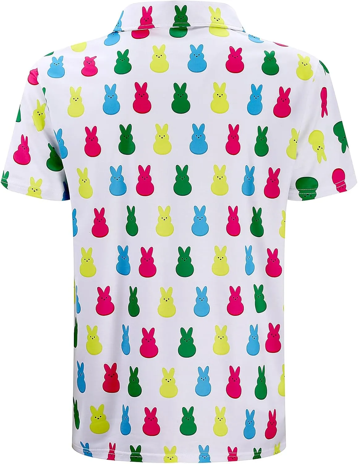 LINOCOUTON Men's Easter Day Short Sleeve Golf Polo Shirt
