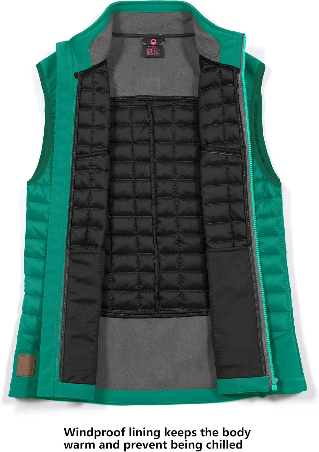 Little Donkey Andy Women's Lightweight Puffer Vest, Warm Outdoor Sleeveless Jacket for Hiking Travel Running Golf
