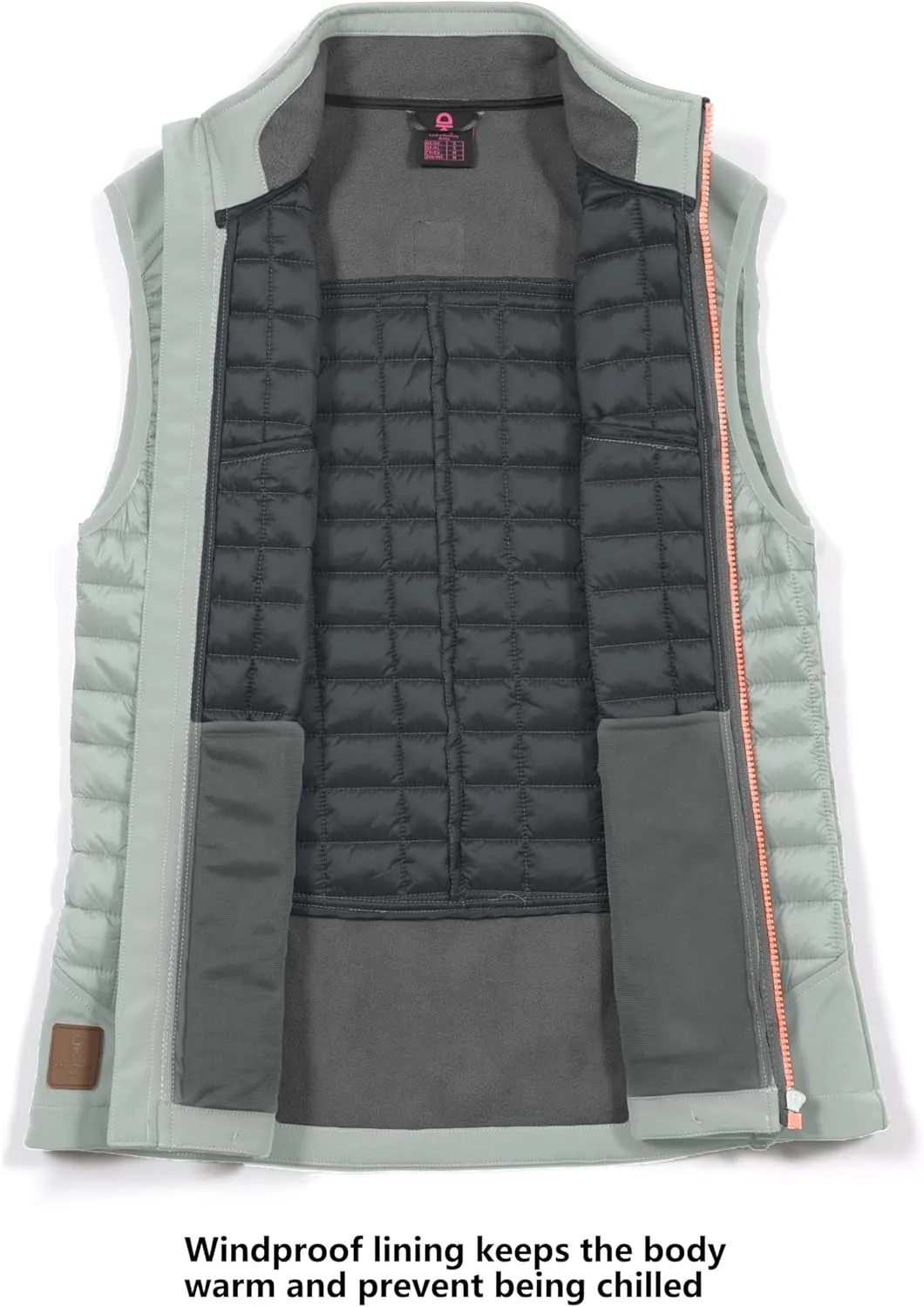 Little Donkey Andy Women's Lightweight Puffer Vest, Warm Outdoor Sleeveless Jacket for Hiking Travel Running Golf