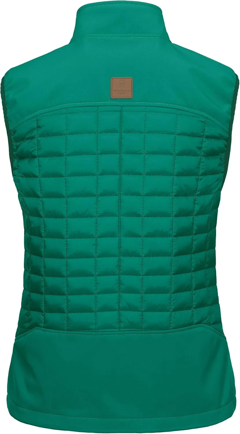 Little Donkey Andy Women's Lightweight Puffer Vest, Warm Outdoor Sleeveless Jacket for Hiking Travel Running Golf