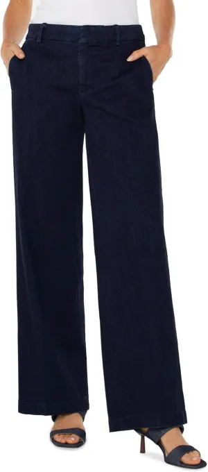 Liverpool Women's Kelsey Wide Leg Trouser W Inner Wb Trim 31" Inseam