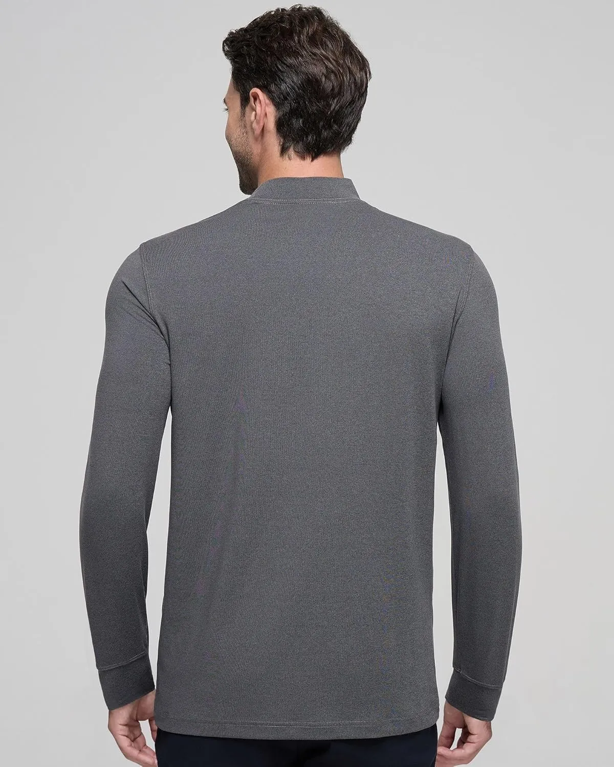 Long Sleeve Shirts for Men Mock Turtleneck Moisture Wicking Business Casual Pullover Undershirts Mens Tee Shirt Top