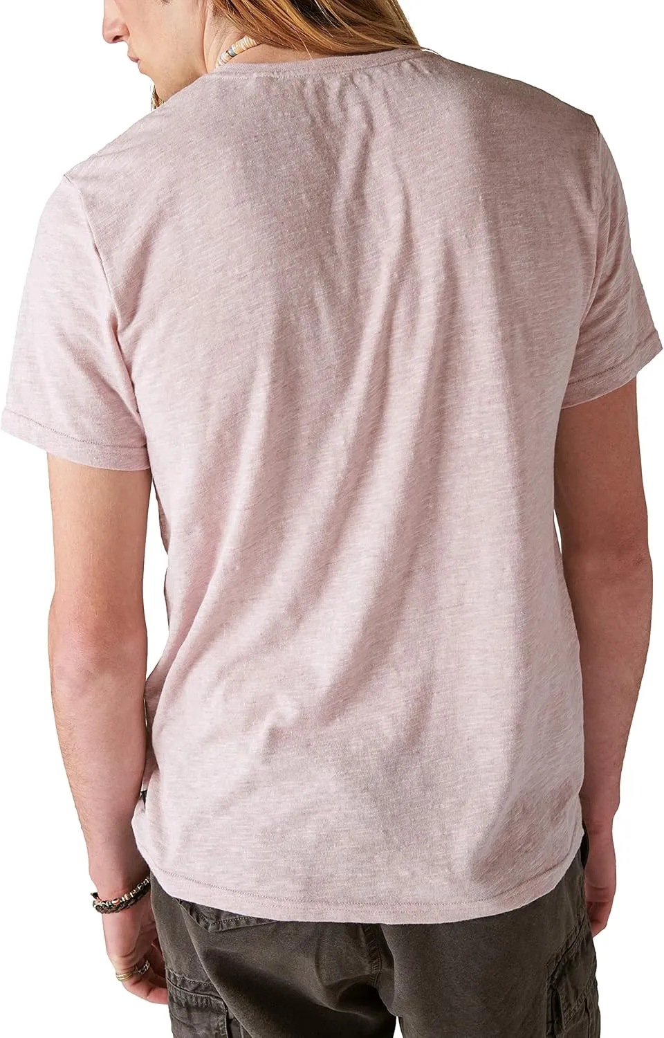 Lucky Brand Men's Linen Short Sleeve Henley