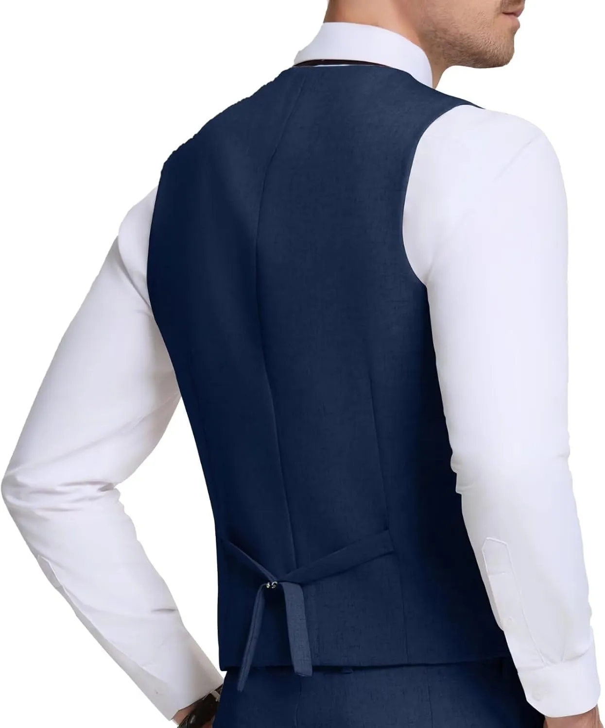 Men Linen Vest Casual Suit Vests Regular Fit Beach Wedding Waistcoat For Mens Groomsmen Party Dress Vest