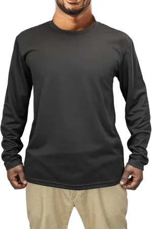 Men Long Sleeve Tee Shirts UV Protection Quick Dry Athletic Running Breathable Workout Performance Work T Shirt