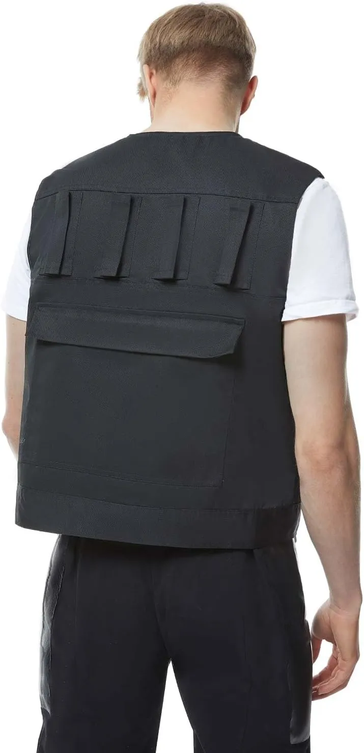 Men's Cosplay Vest Black Vest with Multi Pockets Deluxe Halloween Cosplay Outfits