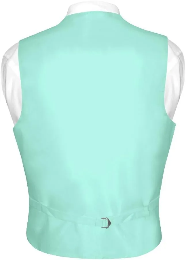Men's Dress Vest & BowTie Solid PINK Color Bow Tie Set for Suit or Tuxedo