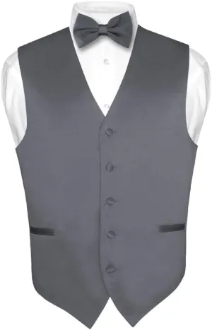 Men's Dress Vest & BowTie Solid ROYAL BLUE Color Bow Tie Set for Suit or Tuxedo