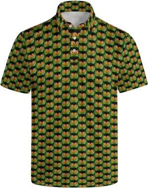 Men's Golf Shirts Funny Polo Shirt Moisture Wicking Golf Shirt Quick-Dry Polo Shirts Short Sleeve Funny Theme Outfits for Men