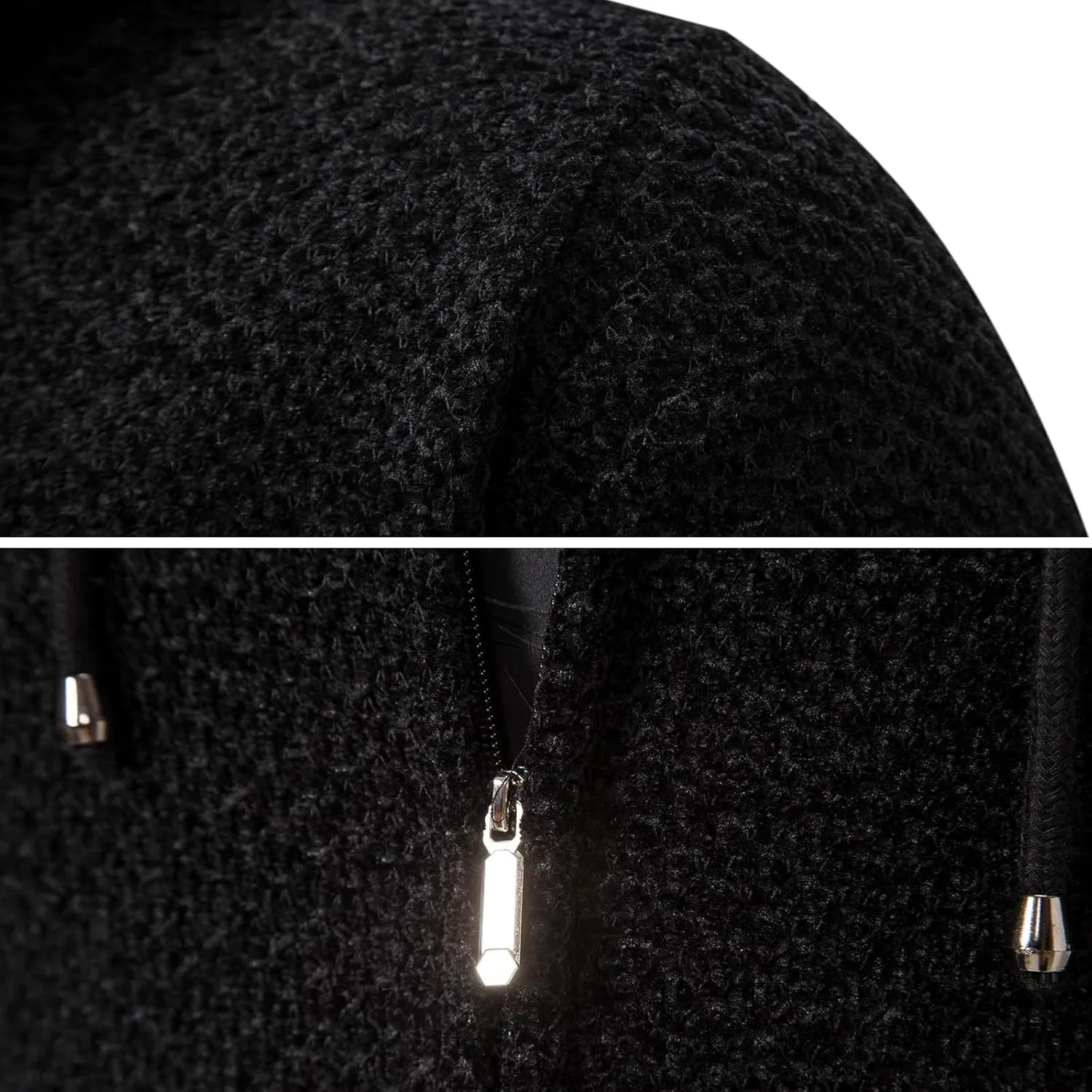 Mens Long Cardigan Hoodies Full Zip Fleece Lined Sweaters Fashion Knitted Men Regular Fit Sweater Hooded Coat