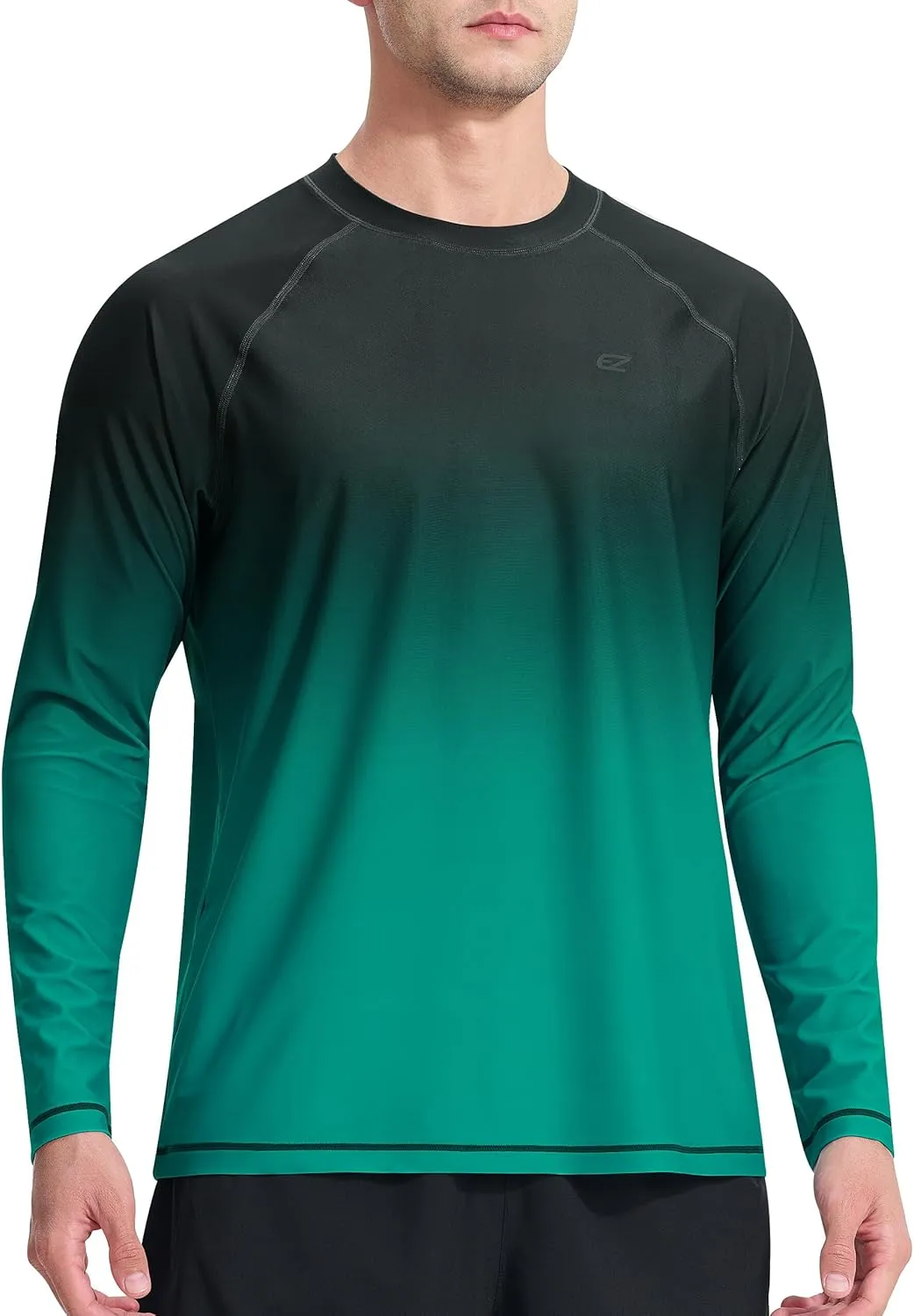 Men's Long Sleeve Rash Guard Quick Dry Swim Shirts UPF 50  UV Sun Protection Tee Surfing Tops