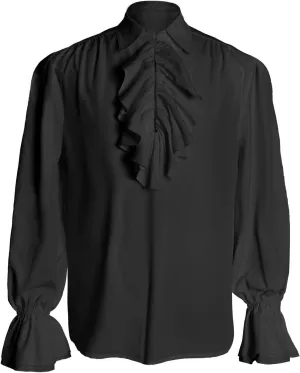 Men's Pirate Shirt Victorian Vampire Renaissance Costume Medieval Top Halloween Costume