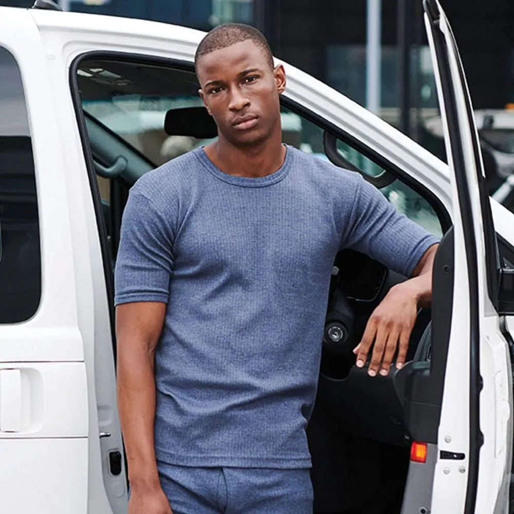 Mens Thermal Underwear Short Sleeve Vest/T-Shirt