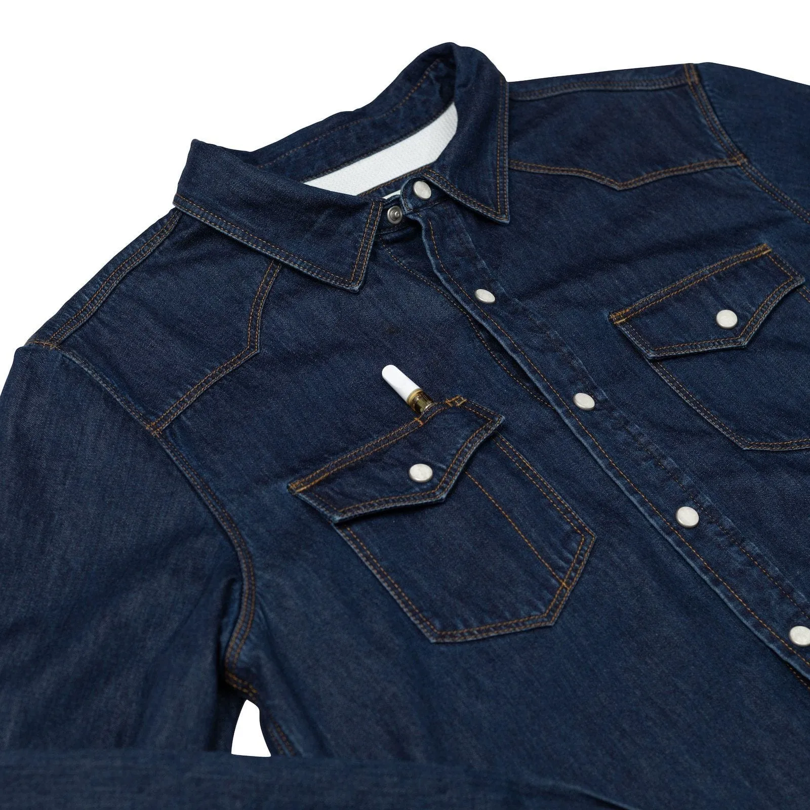 Mens Western High Sierra Shirt - Sea Ranch Indigo