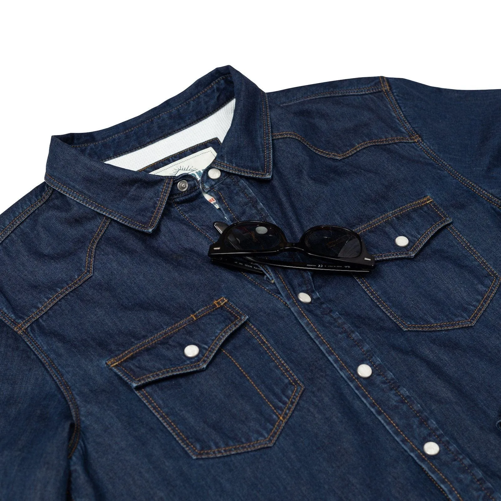 Mens Western High Sierra Shirt - Sea Ranch Indigo