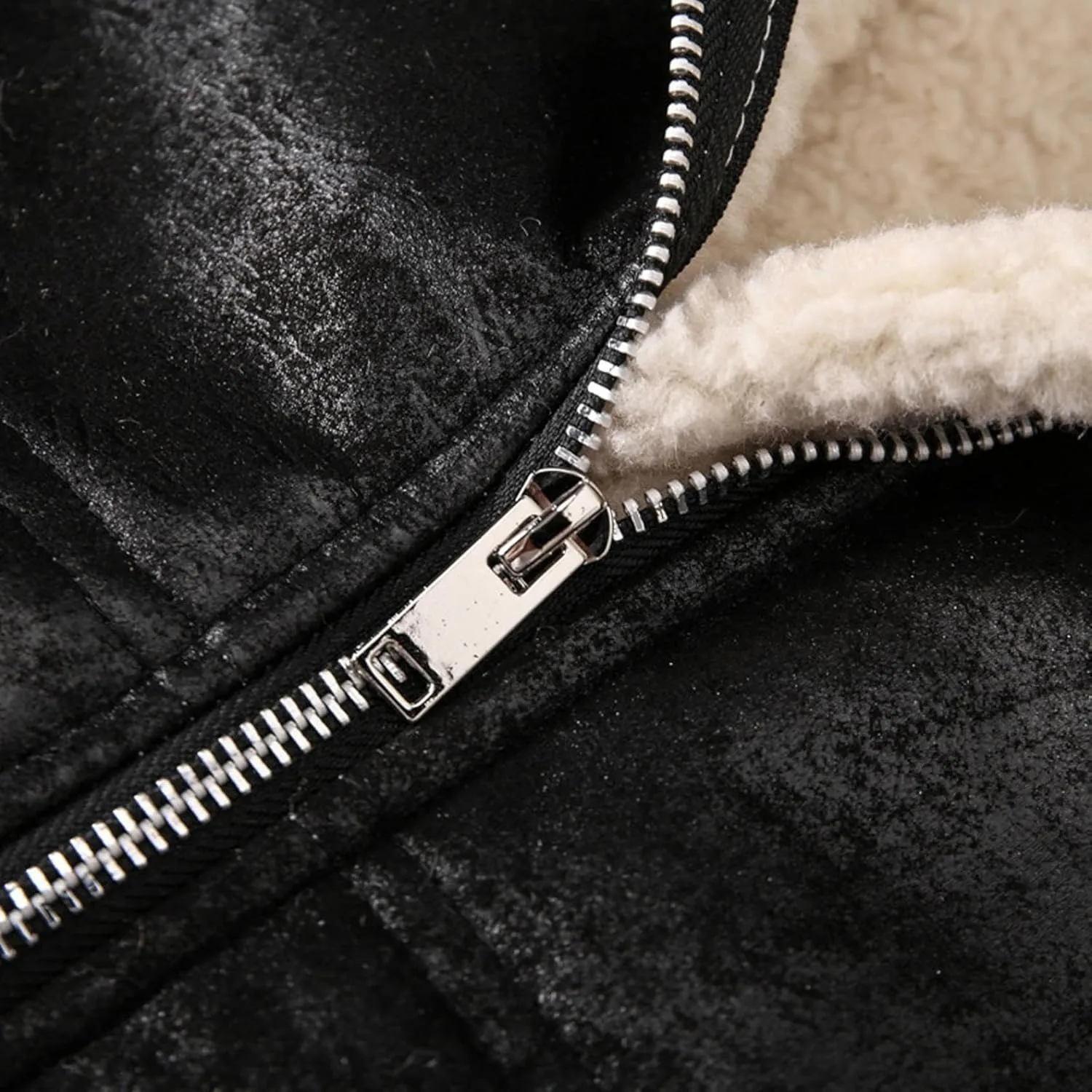 Mens Winter Vests Outerwear Hooded Fleece Lined Faux Leather Chunky Casual Vest Jacket Plus Size Coat With Pocket